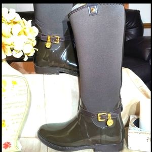 Michael Kors Signature Brown Rain Boots